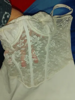 Vestido blanco con encaje
