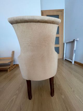 Sedia vintage piccola beige/rosa