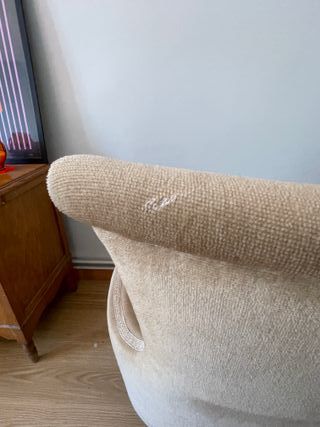 Sedia vintage piccola beige/rosa