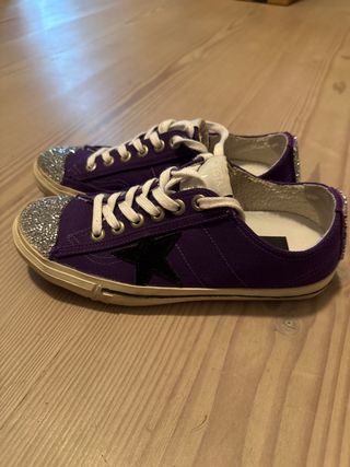 Golden Goose Sneakers Morado/Plata