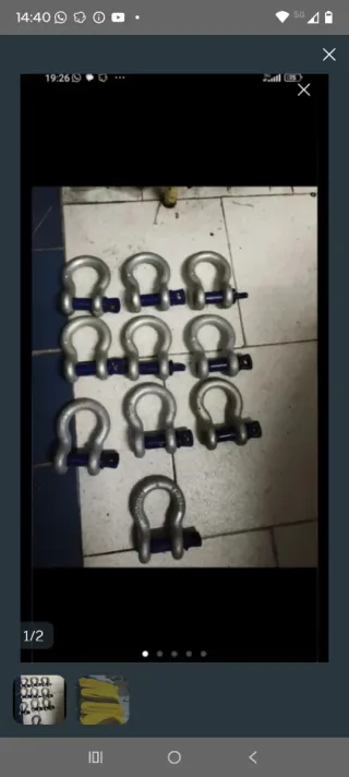 Grilletes para cinchas y carracas