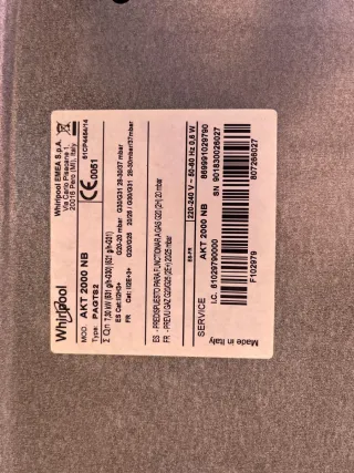 Cocina de gas Whirlpool 4 fuegos