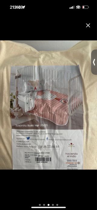 Cuna blanca con colchón