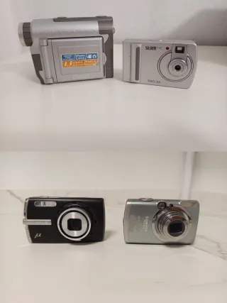 Conjunto di fotocamere digitali e videocamera