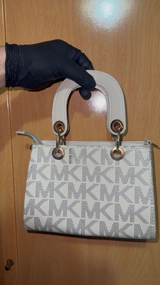 Bolso de mano Beige y Blanco