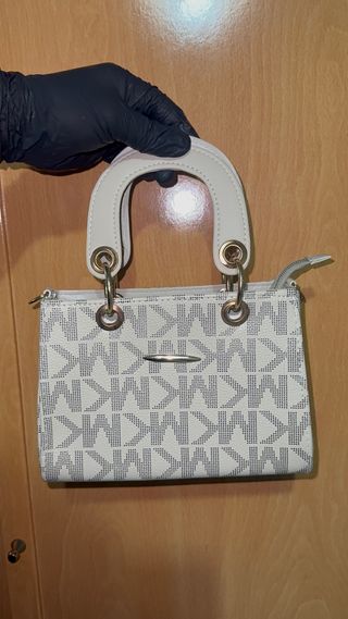 Bolso de mano Beige y Blanco