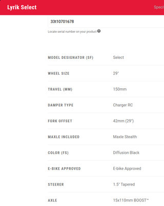 Horquilla Rockshox Lyrik Select 150mm 29"