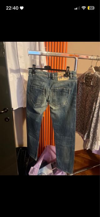 Pantaloni jeans vita bassa