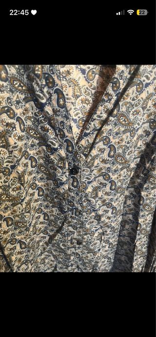 Camicia fantasia rosina e marrone