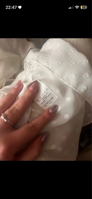 Camicetta bianca a pois