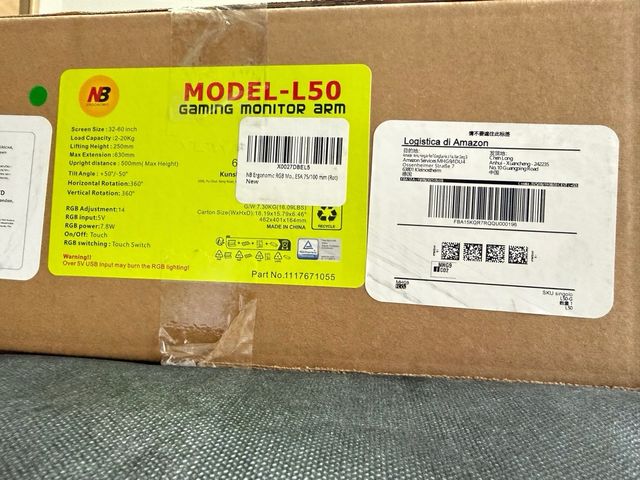 Suporte de Monitor Preto/Vermelho