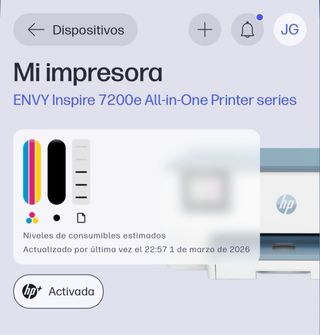 Impresora HP Envy 7200e