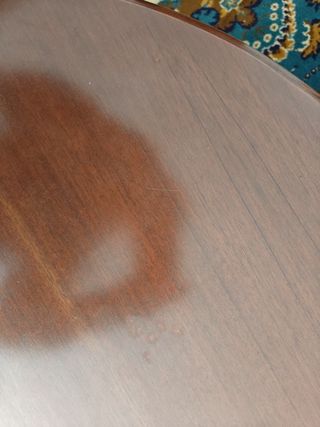 Mesa Centro Redonda Madera Maciza Tallada