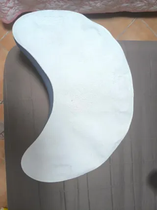 Almohada de lactancia azul y blanca