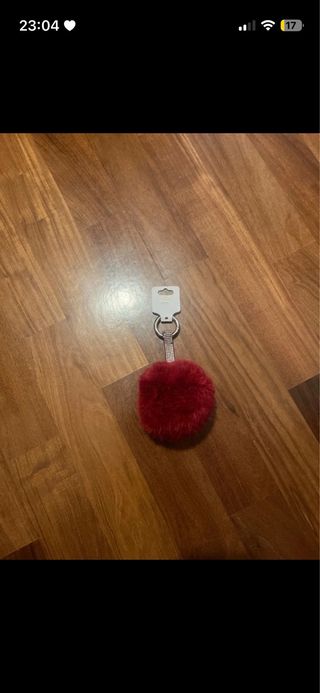Portachiavi pon pon rosso