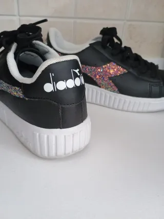 Diadora sneakers nere glitter donna
