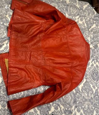 Chaqueta Piel Zara Roja