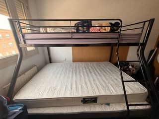 Literas metálicas con colchones