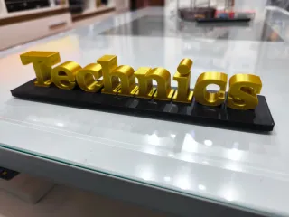 Logo Technics Dorado y Negro