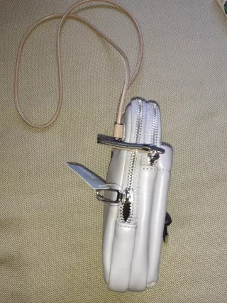 Bolso bandolera Parfois beige/blanco