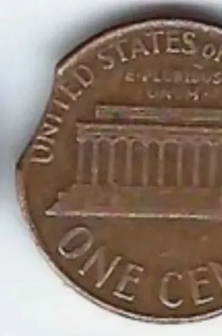 MONEDA 1 CENTAVO LINCOLN.1965.ERROR RECORTADA.