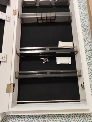 Espejo Joyero Almacenaje Blanco