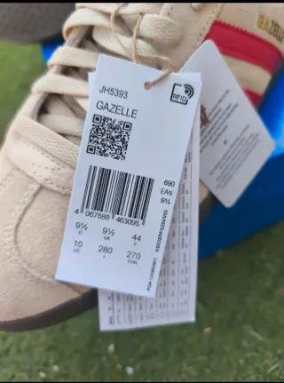 Zapatillas Adidas Gazelle Beige y Rojo