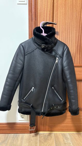Cazadora Biker Zara Negra