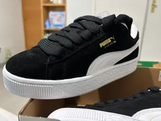Zapatillas Puma Suede XL Rosa y Blanco / negro