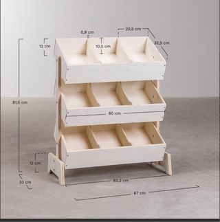 Mueble Organizador Juguetes Madera Pino