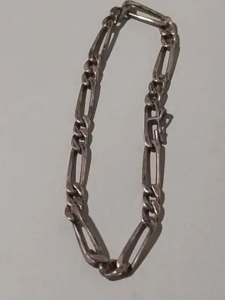 Pulsera de plata estilo Figaro