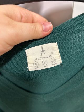 Jersey fino cuello pico verde