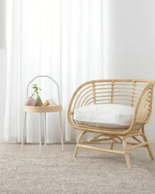 Poltrona in rattan Ikea Buskbo + Cuscino