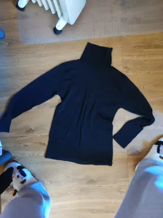 Jersey / suéter Manga larga con cuello alto negro