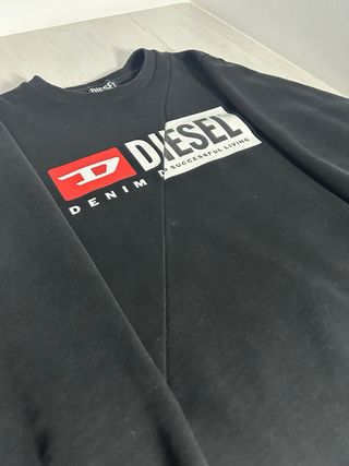 Sudadera Diesel sin capucha negra