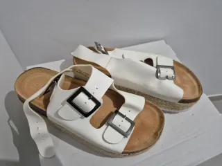 Sandalias plataforma blancas Talla 39