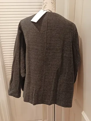 ABRIGO MANTECO NUEVO ZARA, T-L