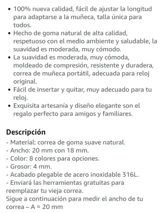 Correa de reloj Omega azul