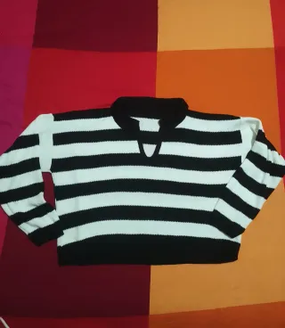 Jersey ancho rayas mujer M/L