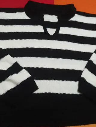 Jersey ancho rayas mujer M/L