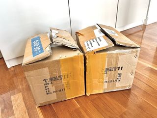 LOTE DE 2 lámparas colgantes vidrio nuevas.