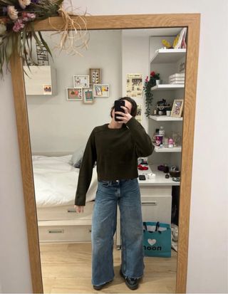 Jersey Bershka Verde Talla S