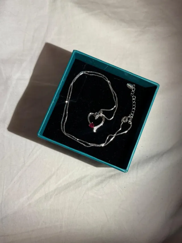 Colgante Corazón Roselin Plata Ley Rubí