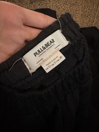 Pantalón de chándal negro Pull&Bear