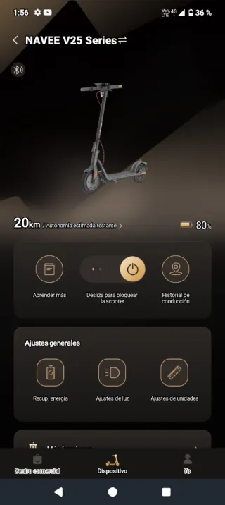 Patín Eléctrico NAVEE V25 nuevo 45km incluyo casco