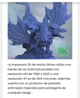 Impresora Resina UniFormation GKTwo + Estación UV