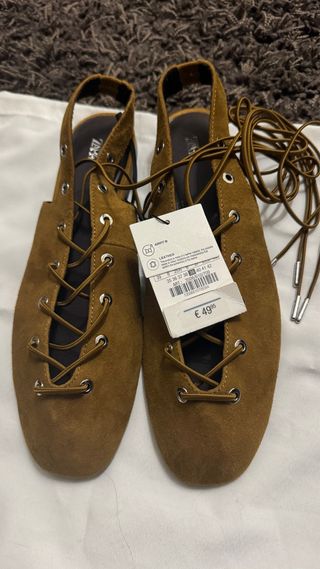 Sandálias Zara Castanhas N.39