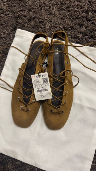 Sandálias Zara Castanhas N.39