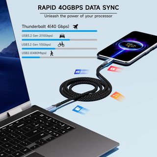 BAWIOFIAU USB‑C a USB-C M-M 40Gbps 240W 8K 2M