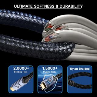 BAWIOFIAU USB‑C a USB-C M-M 40Gbps 240W 8K 2M